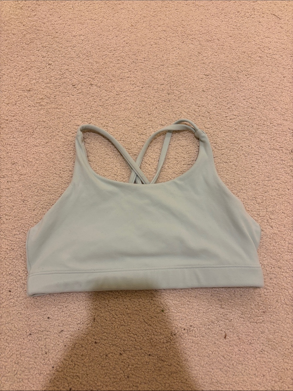 Athleta girl pastel blue/greenstrappy sports bra